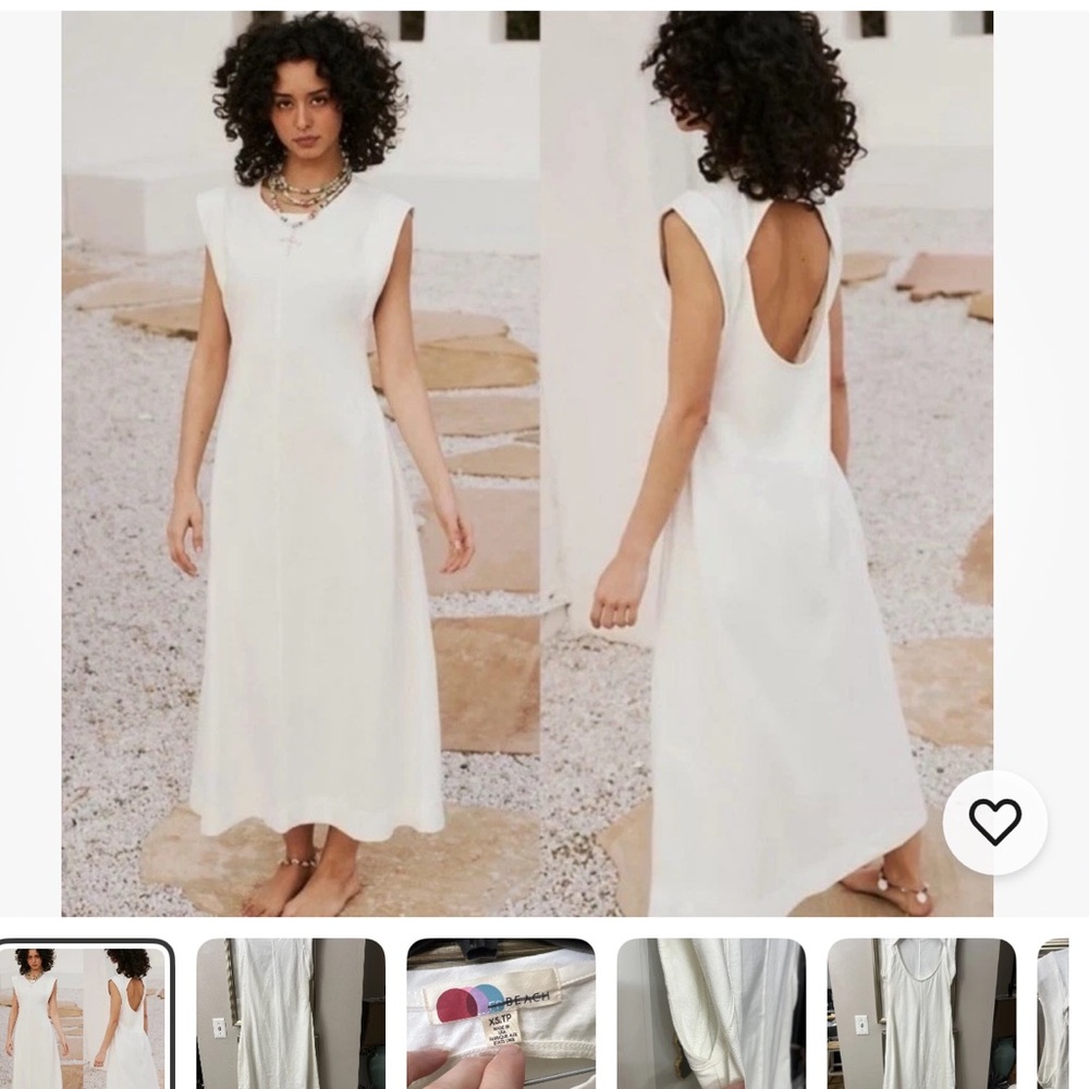 FREE PEOPLE FP BEACH Simone Maxi Exposed Back Dress Size Small NWOT XS/S